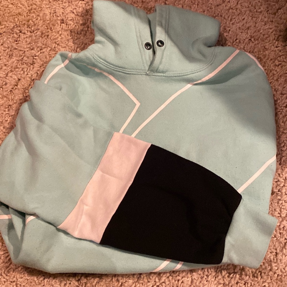 Sam and colby teal xplr hoodie